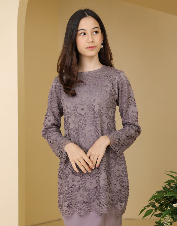 KIDS BAJU KURUNG PAHANG ELINA (VINTAGE VIOLET)
